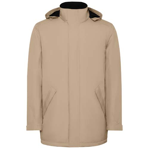 Parka personnalisable homme imperméable recyclée America Sable foncé